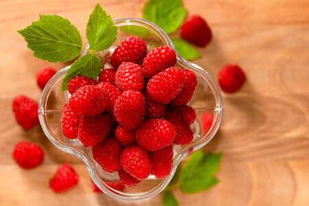 Ripe raspberry berries