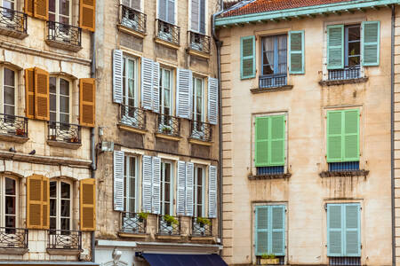 Facades of buildings in Bayonne