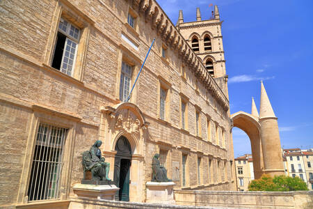 The facade of the Medical University in Montpellier