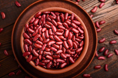 Red beans in a bowl