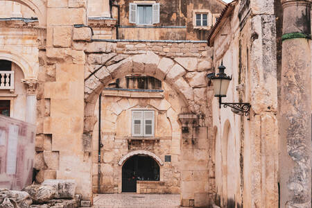 The courtyard of Diocletian's Palace in Split