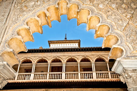 Boog in het Alcazar van Sevilla