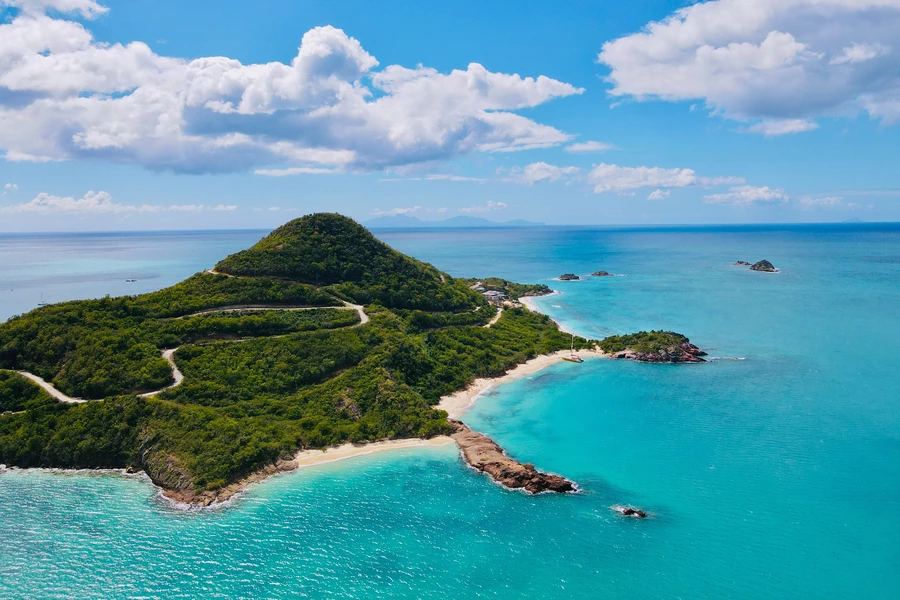 Pearns Point Peninsula in the Caribbean Sea