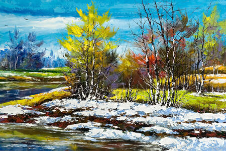 Arbres au bord de la rivière