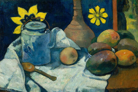 Paul Gauguin : Nature morte avec théière et fruits