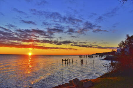 Amanecer sobre la bahía de Chesapeake