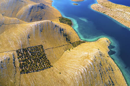 Steinige Wüste auf der Insel Kornati