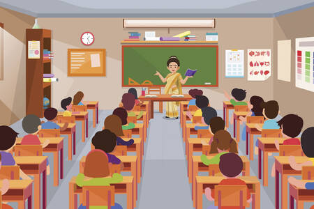 Indian School Classroom