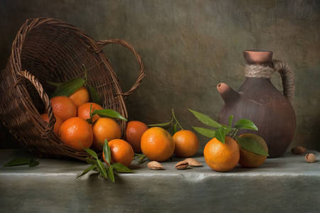 Sinaasappels op tafel