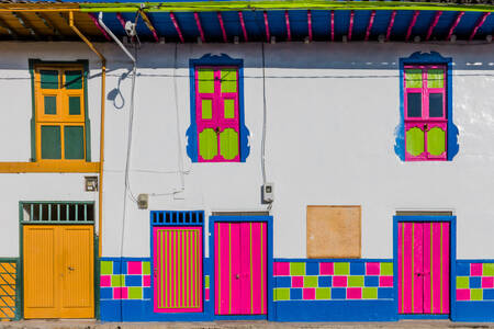 De kleurrijke huizen van San Felix
