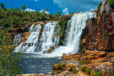 Foss i Chapada dos Veadeiros nasjonalpark