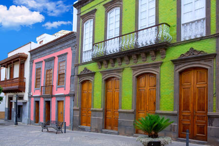 Facades of houses in Teror