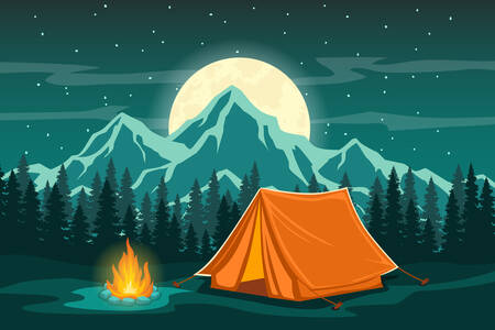 Палатка в гората