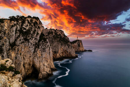 Lighthouse at Cape Lefkada