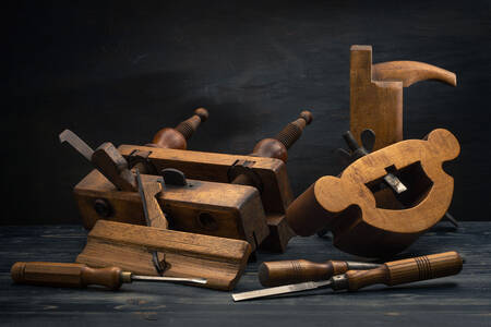 Viejas herramientas de carpintería