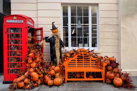 Straatdecoratie voor Halloween