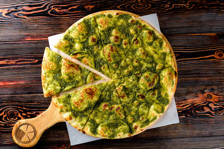 Focaccia met pesto