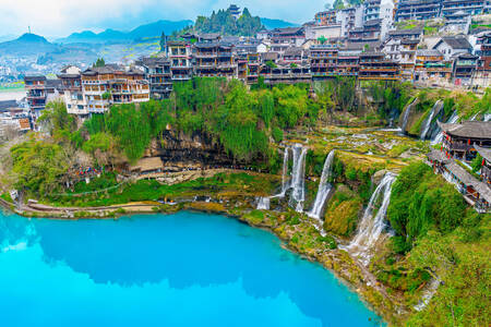 Wangcun-Wasserfall in Furong