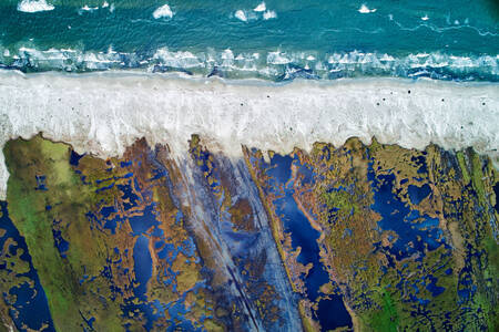 View from above on the banks of the Sulina