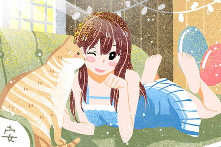 Dievča s mačkou