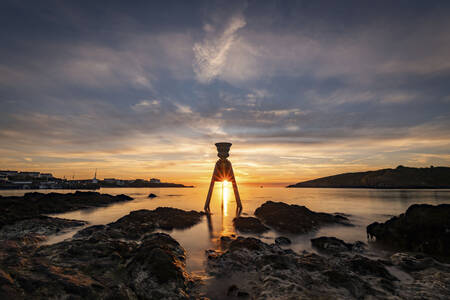 Zonsondergang bij Simas Bay