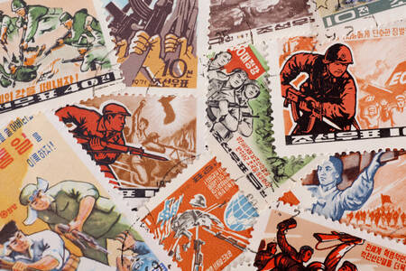 Nordkoreanska militära frimärken