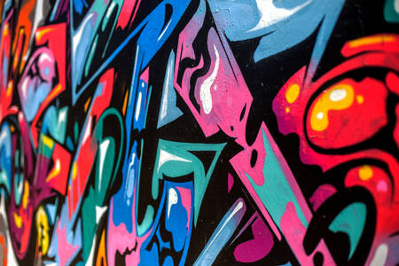 Abstrakti värikäs graffiti