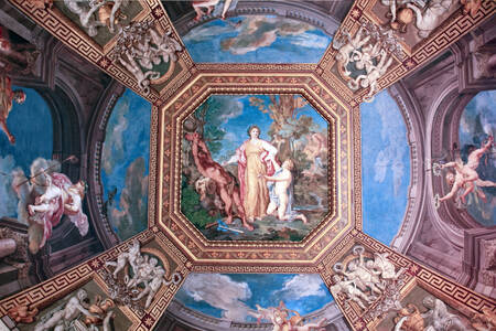 Fresco on the ceiling in the Vatican Museum