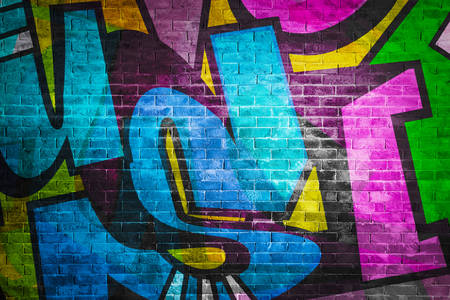 Gekleurde graffiti