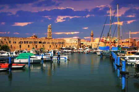 Acre'deki liman manzarası